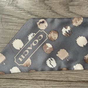 Coach Gray and Brown Scarf- reversible pattern